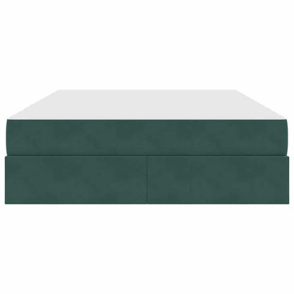 Letto con contenitore e materasso Verde Scuro 140 x 190 cm | homemem39