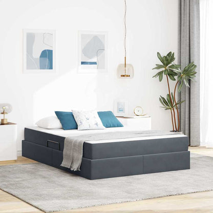 Letto con contenitore e materasso Grigio scuro 140 x 200 cm | homemem39