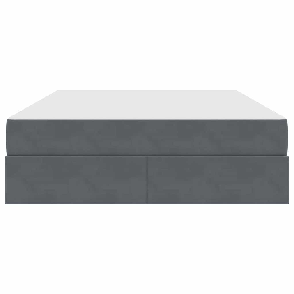 Letto con contenitore e materasso Grigio scuro 140 x 200 cm | homemem39