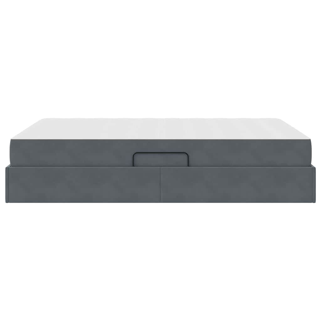 Letto con contenitore e materasso Grigio scuro 140 x 200 cm | homemem39