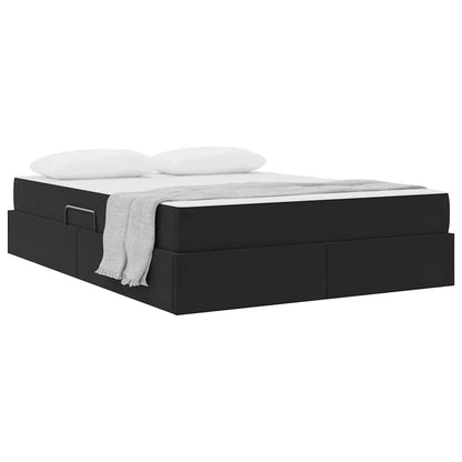 Letto con contenitore e materasso Nero 140 x 200 cm Velluto | homemem39