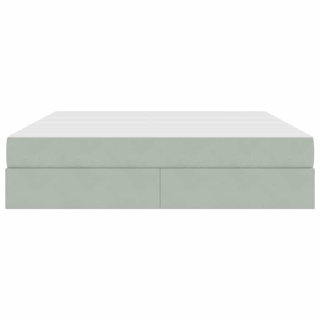 Letto con contenitore e materasso Grigio chiaro 160 x 200 cm | homemem39
