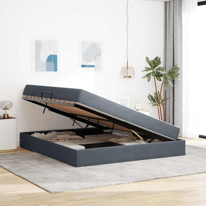 Letto con contenitore e materasso Grigio scuro 160 x 200 cm | homemem39