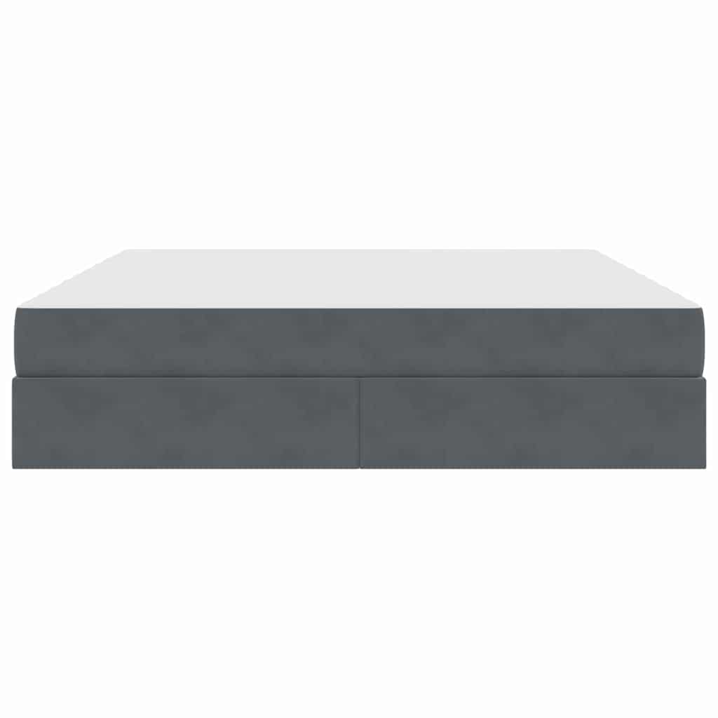 Letto con contenitore e materasso Grigio scuro 160 x 200 cm | homemem39