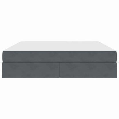 Letto con contenitore e materasso Grigio scuro 160 x 200 cm | homemem39