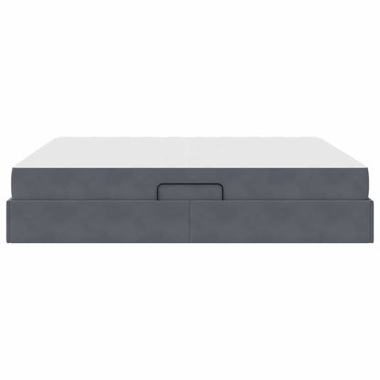 Letto con contenitore e materasso Grigio scuro 160 x 200 cm | homemem39