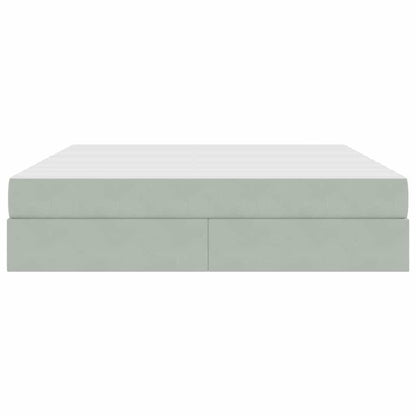 Letto con contenitore e materasso Grigio chiaro 180 x 200 cm | homemem39
