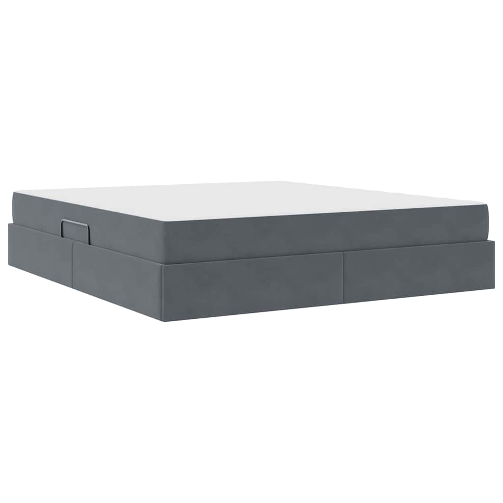 Letto con contenitore e materasso Grigio scuro 180 x 200 cm | homemem39