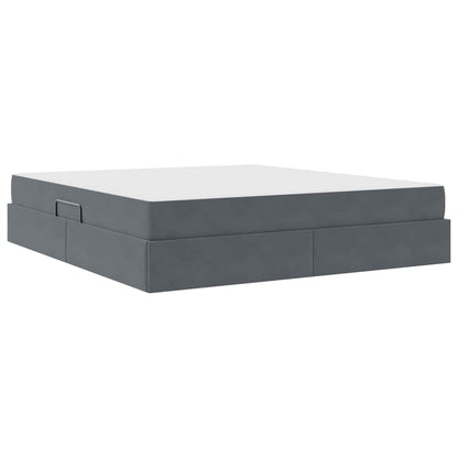 Letto con contenitore e materasso Grigio scuro 180 x 200 cm | homemem39