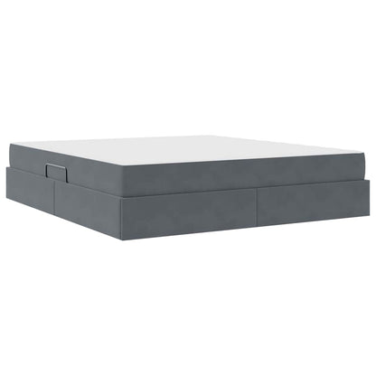 Letto con contenitore e materasso Grigio scuro 180 x 200 cm | homemem39