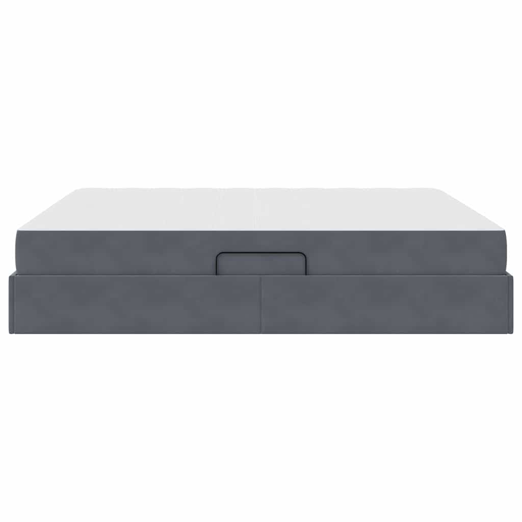 Letto con contenitore e materasso Grigio scuro 180 x 200 cm | homemem39