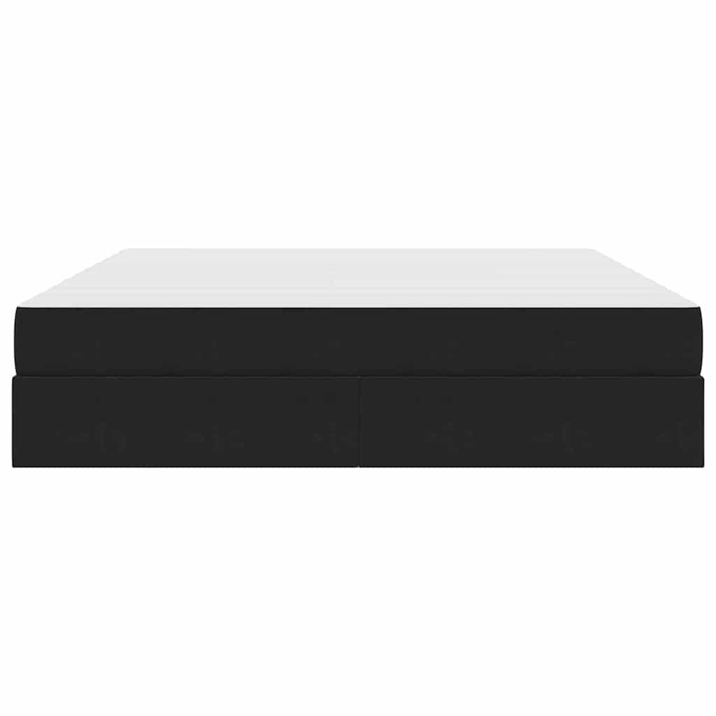 Letto con contenitore e materasso Nero 180 x 200 cm Velluto | homemem39