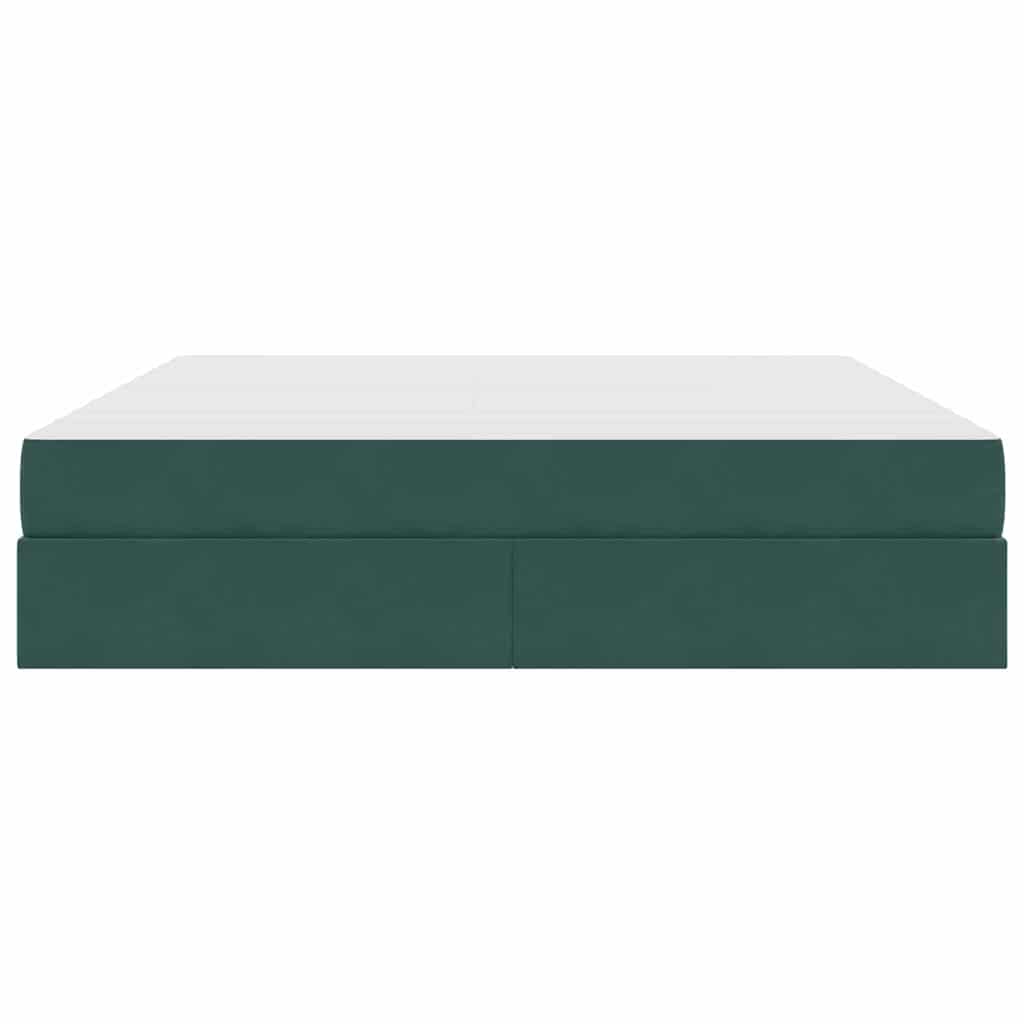 Letto con contenitore e materasso Verde Scuro 180 x 200 cm | homemem39