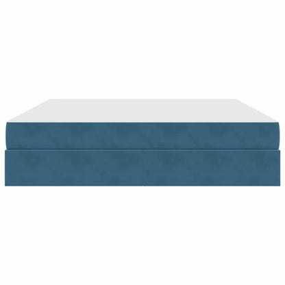 Letto con contenitore e materasso Blu Scuro 180 x 200 cm | homemem39