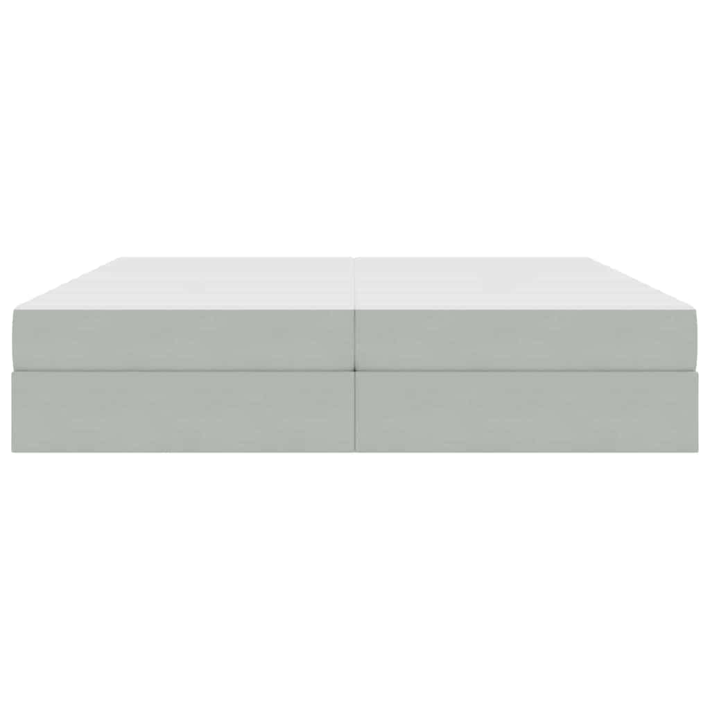 Letto con contenitore e materasso Grigio chiaro 200 x 200 cm | homemem39