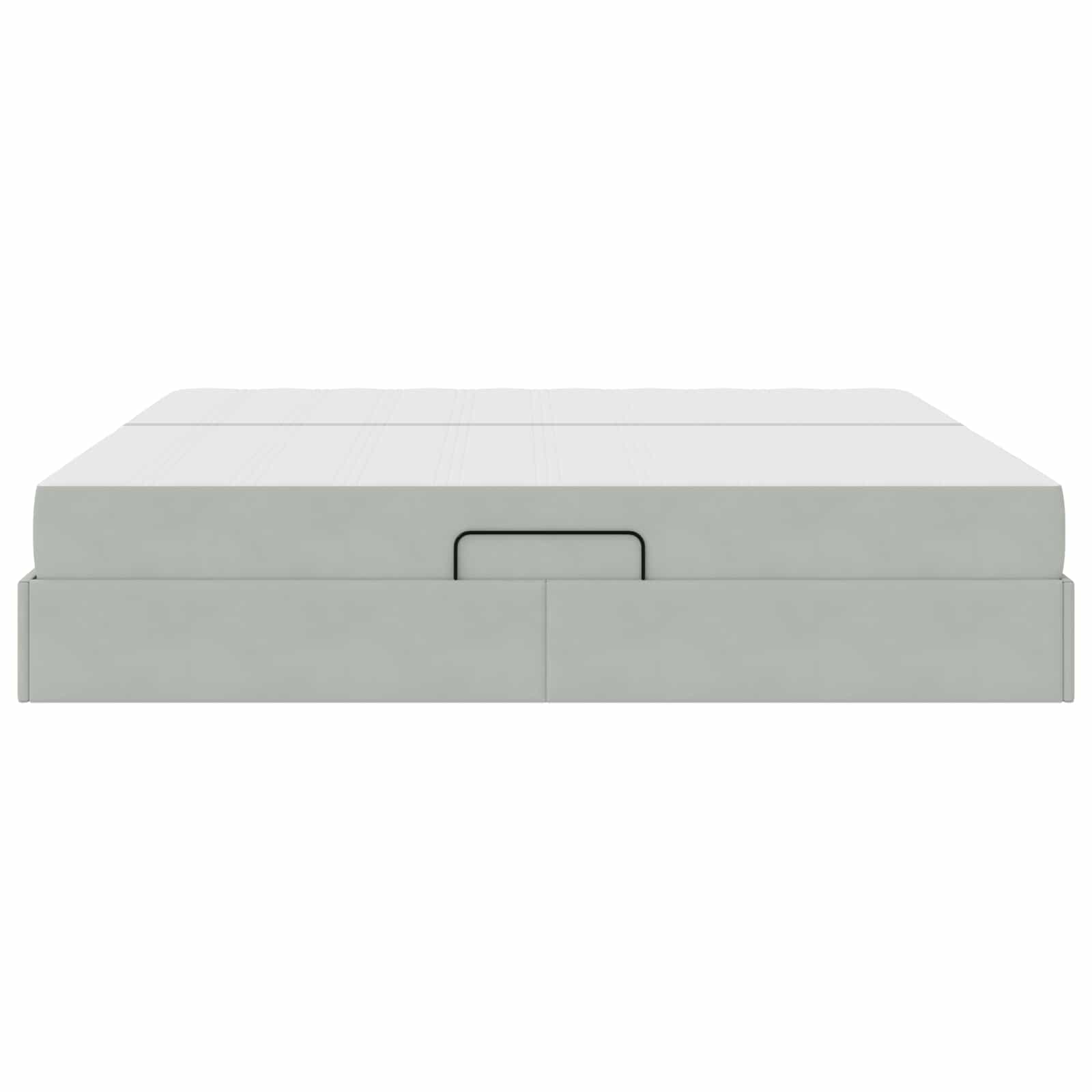 Letto con contenitore e materasso Grigio chiaro 200 x 200 cm | homemem39