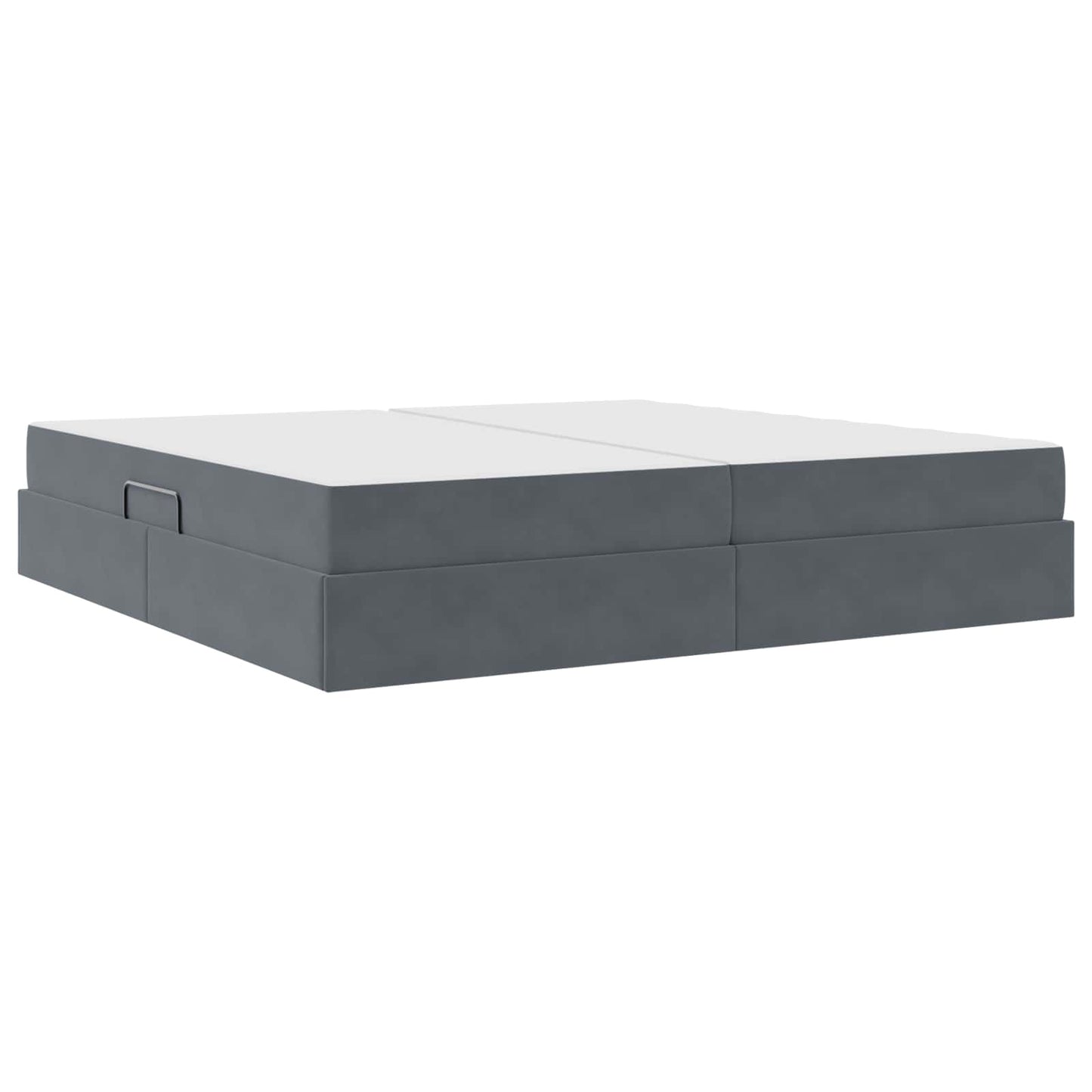 Letto con contenitore e materasso Grigio scuro 200 x 200 cm | homemem39