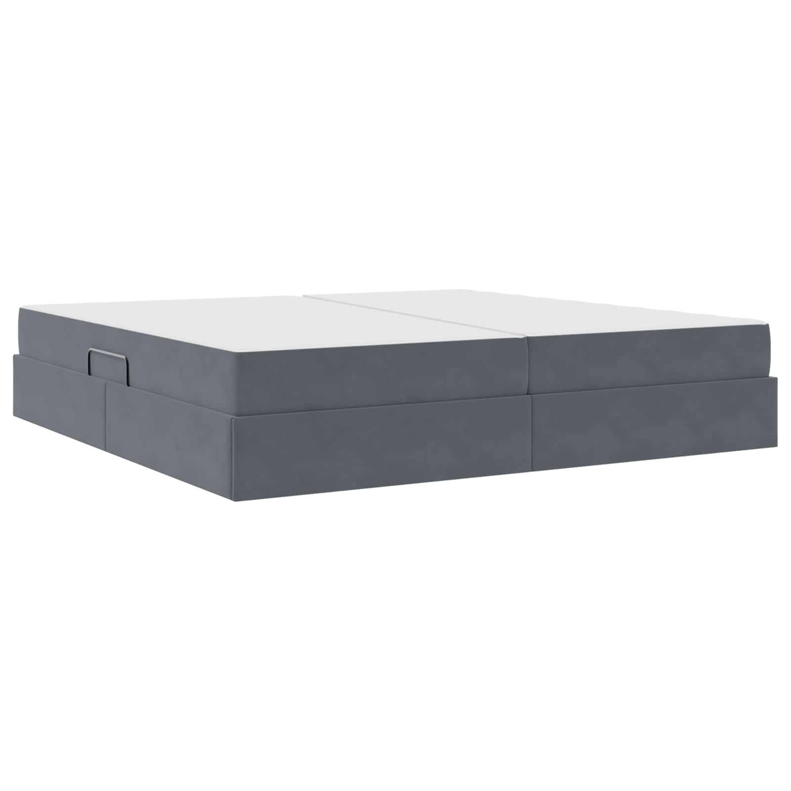 Letto con contenitore e materasso Grigio scuro 200 x 200 cm | homemem39