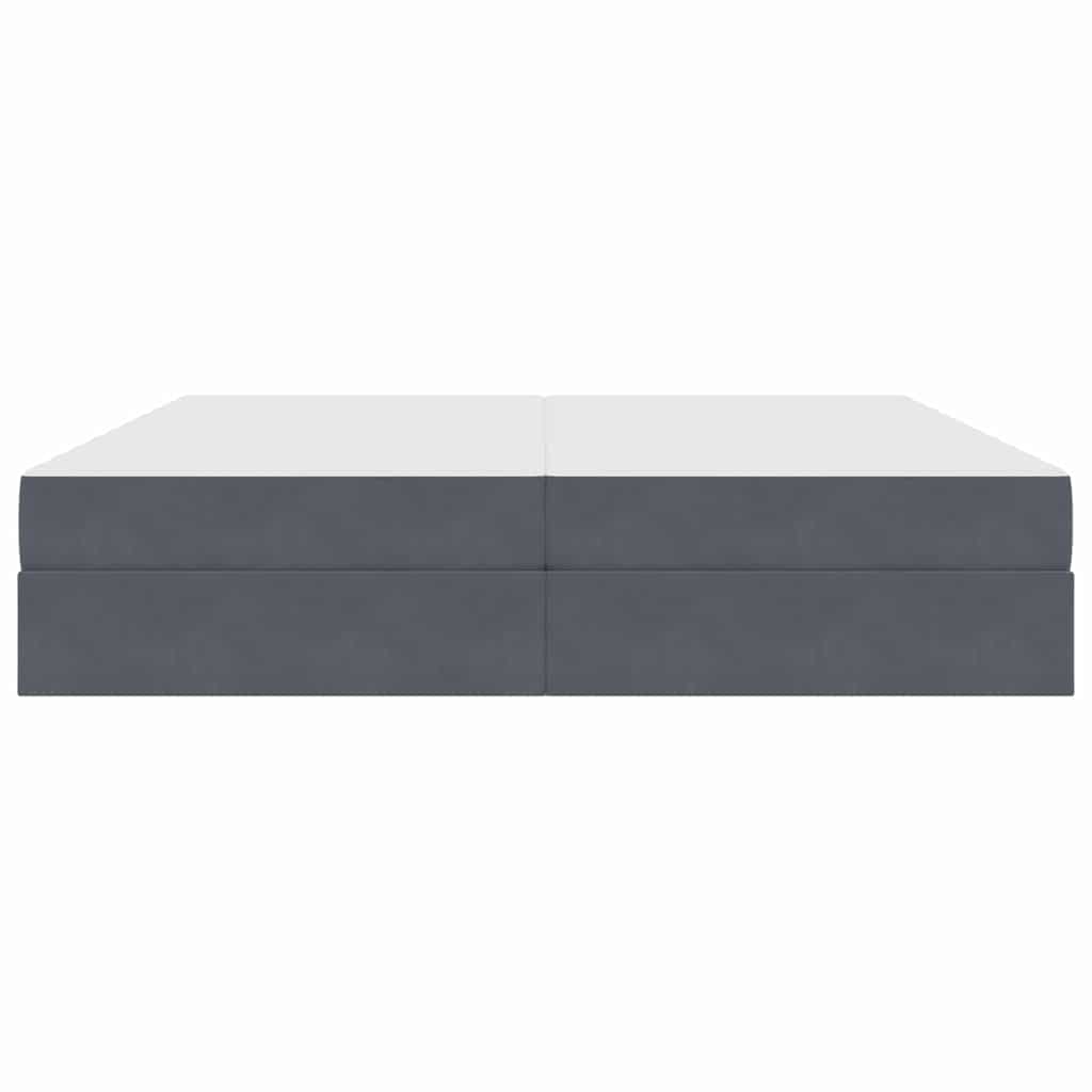 Letto con contenitore e materasso Grigio scuro 200 x 200 cm | homemem39