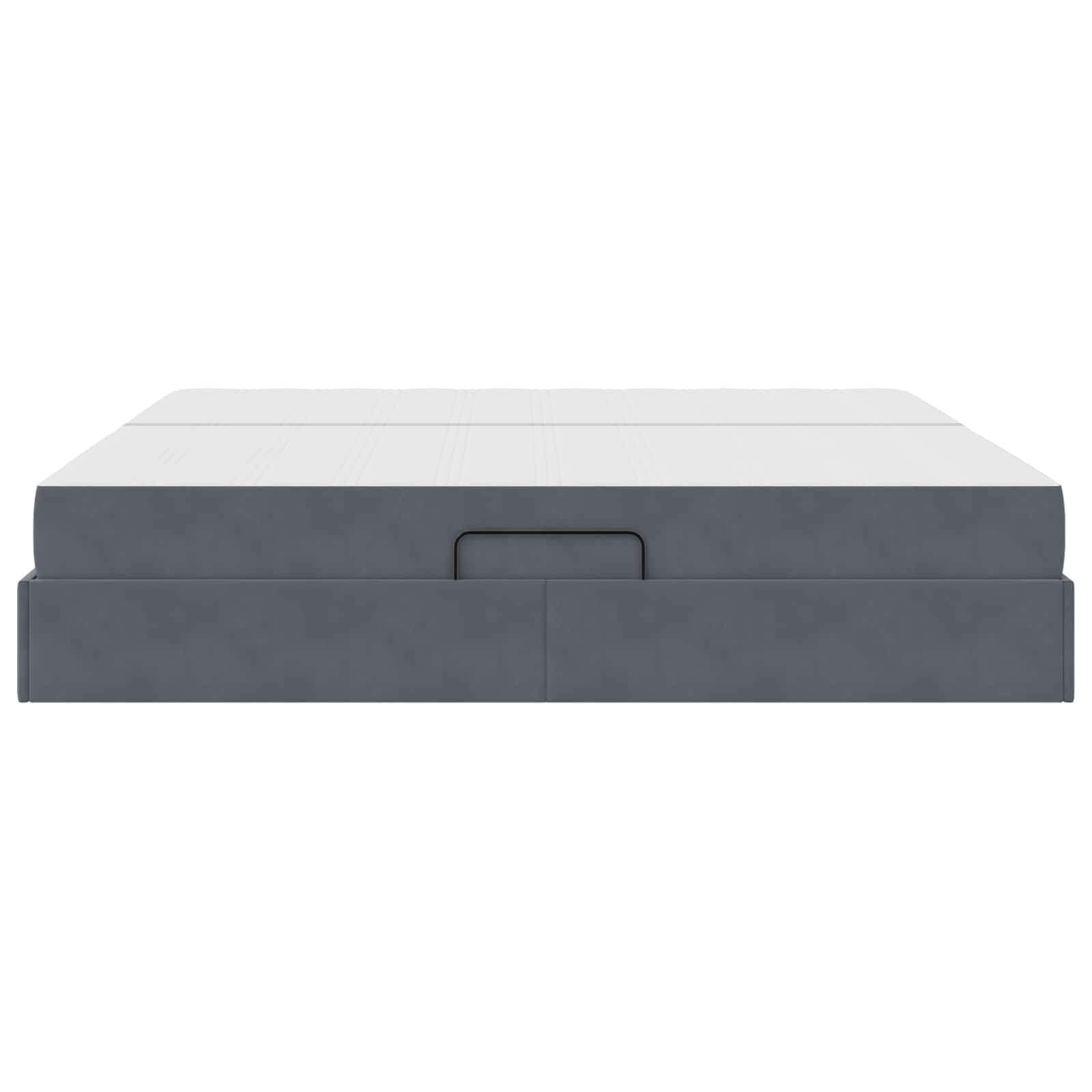 Letto con contenitore e materasso Grigio scuro 200 x 200 cm | homemem39