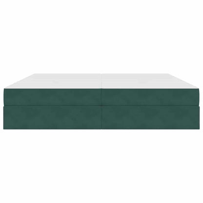 Letto con contenitore e materasso Verde Scuro 200 x 200 cm | homemem39