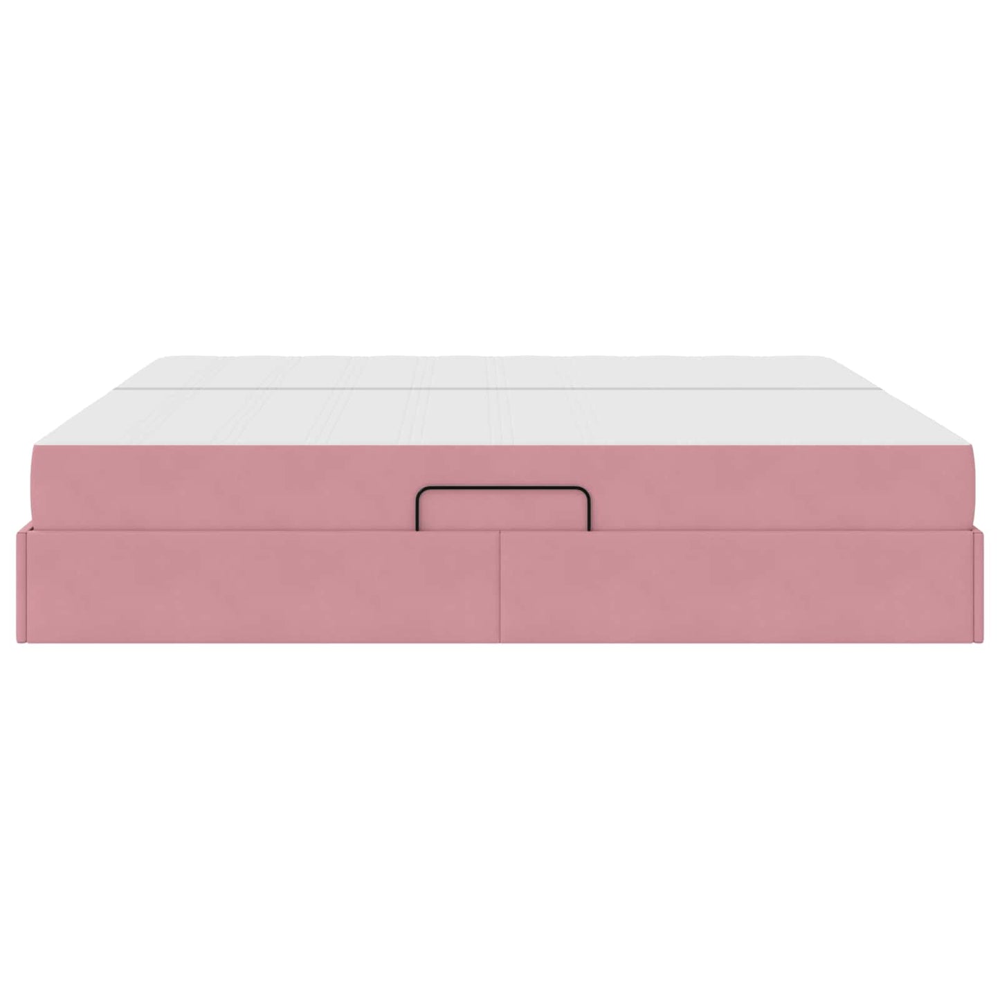 Letto con contenitore e materasso Rosa 200 x 200 cm Velluto | homemem39