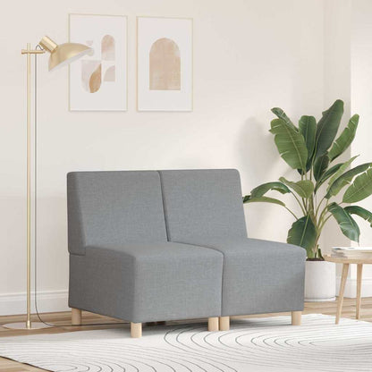 Unità di Divano Modulare Senza Braccioli 2 pcs Grigio chiaro | homemem39