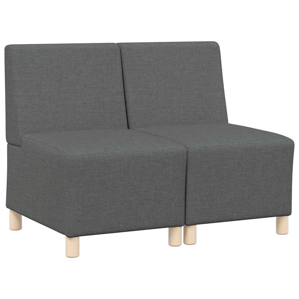 Unità di Divano Modulare Senza Braccioli 2 pcs Grigio scuro - homemem39