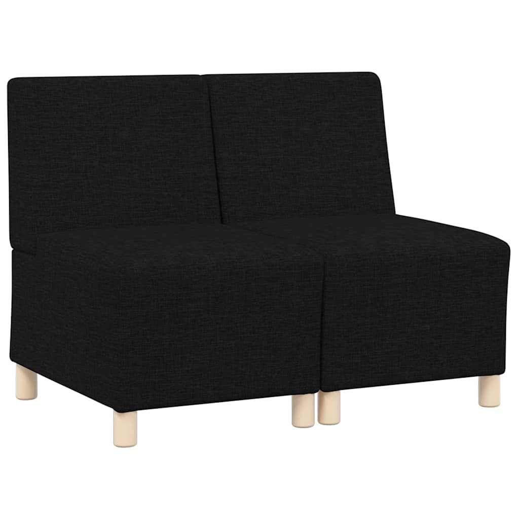 Unità di Divano Modulare Senza Braccioli 2 pcs Nero | homemem39