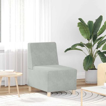 Unità di Divano Modulare Senza Braccioli 2 pcs Grigio chiaro | homemem39