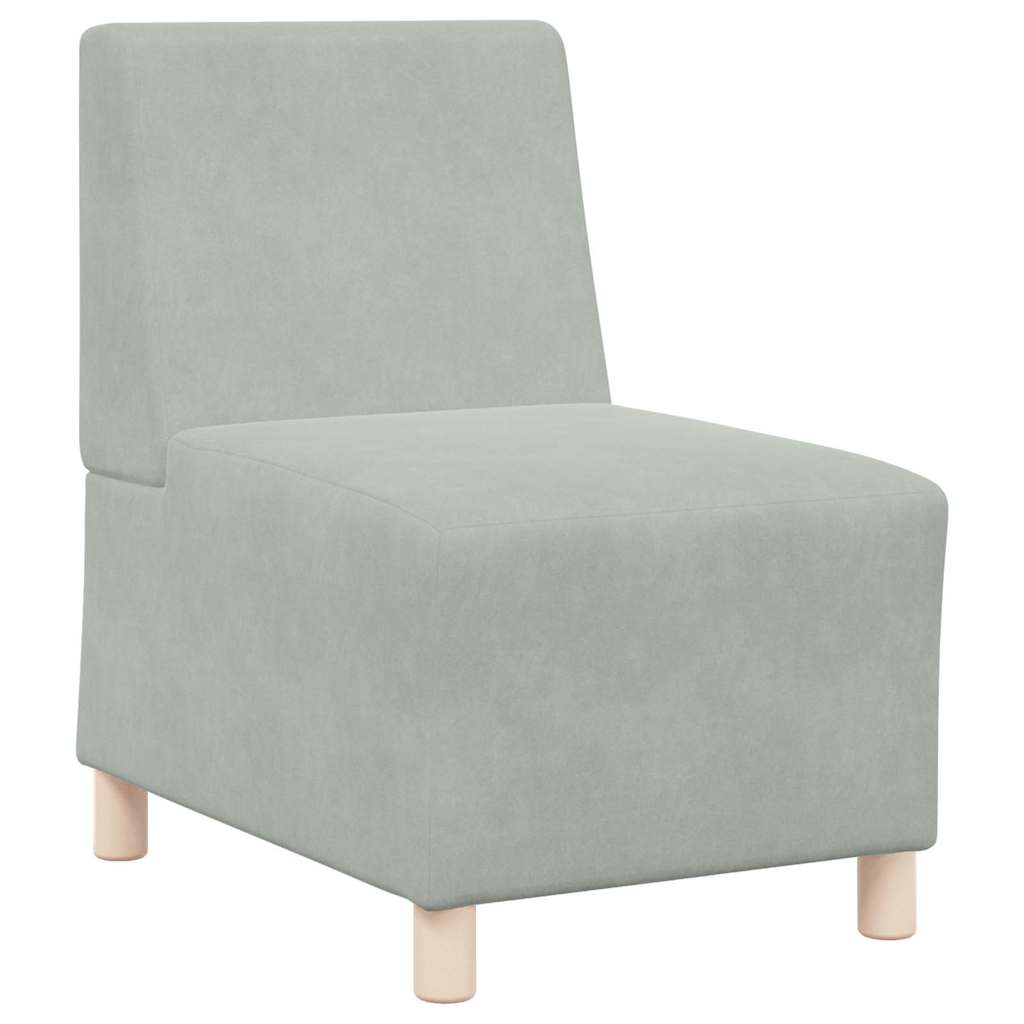 Unità di Divano Modulare Senza Braccioli 2 pcs Grigio chiaro | homemem39
