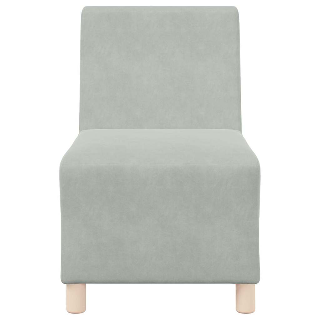 Unità di Divano Modulare Senza Braccioli 2 pcs Grigio chiaro | homemem39