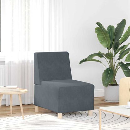 Unità di Divano Modulare Senza Braccioli 2 pcs Grigio scuro | homemem39