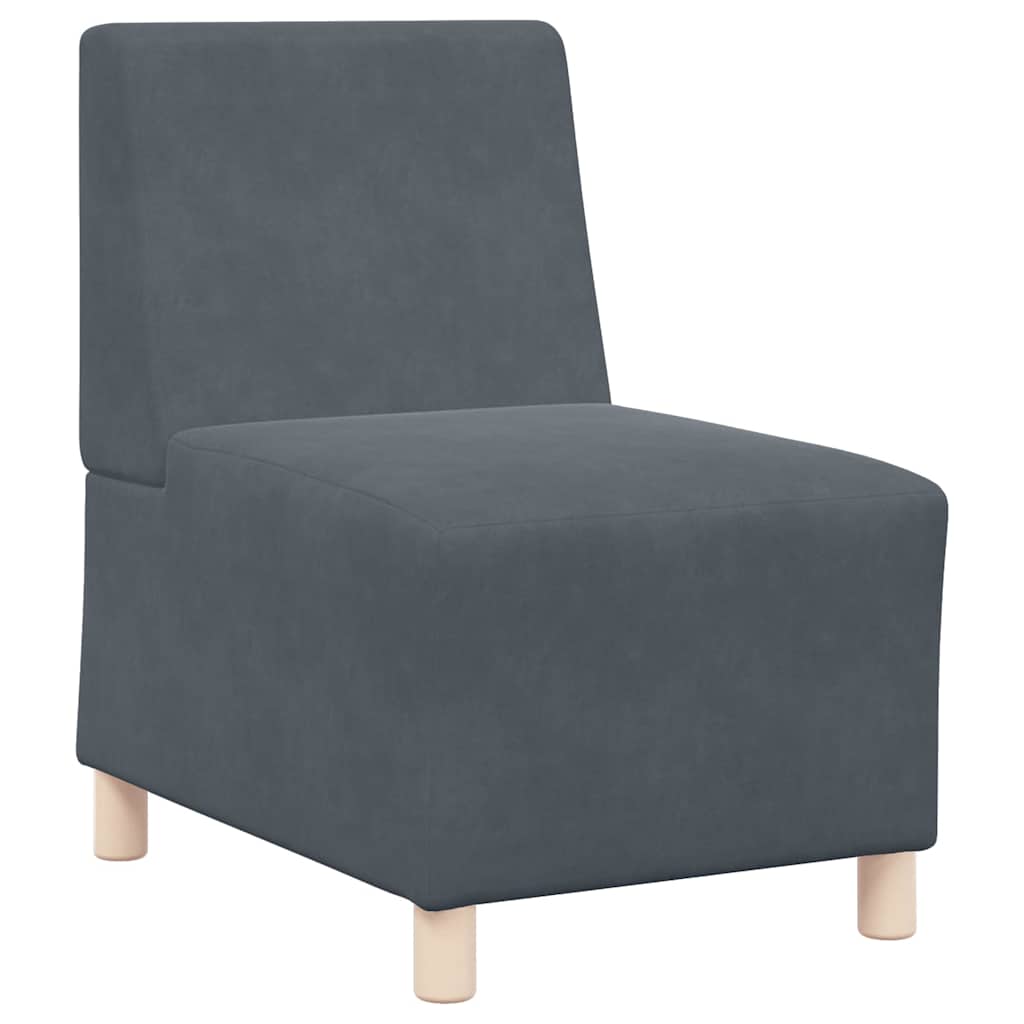 Unità di Divano Modulare Senza Braccioli 2 pcs Grigio scuro | homemem39