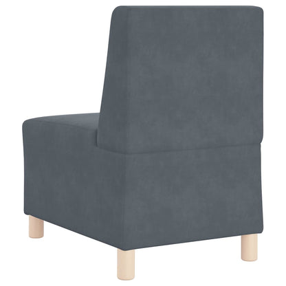 Unità di Divano Modulare Senza Braccioli 2 pcs Grigio scuro | homemem39