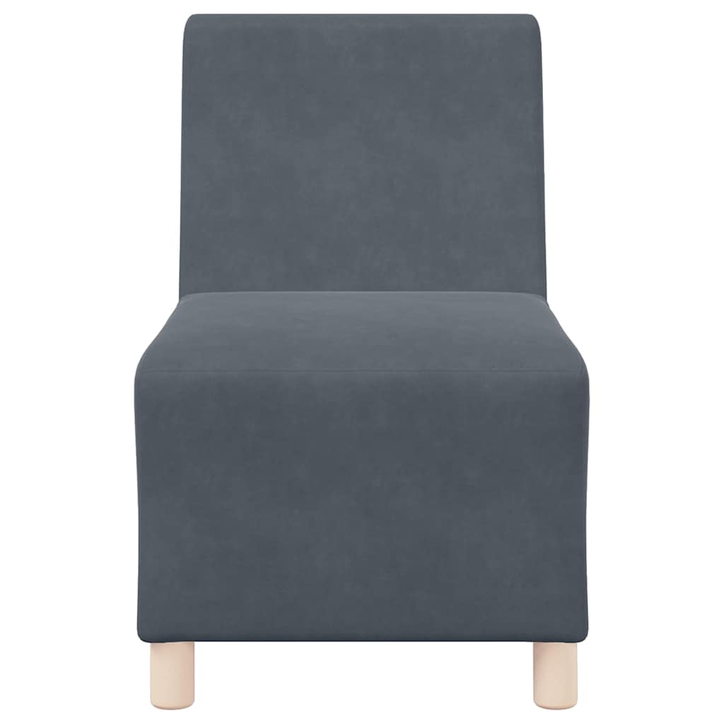Unità di Divano Modulare Senza Braccioli 2 pcs Grigio scuro - homemem39