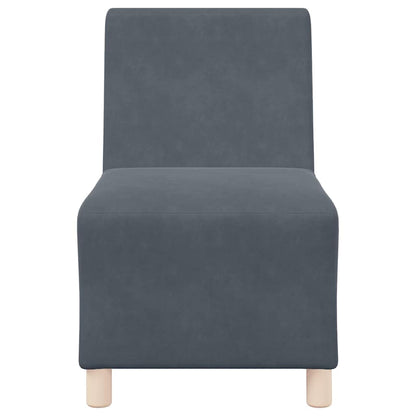 Unità di Divano Modulare Senza Braccioli 2 pcs Grigio scuro - homemem39
