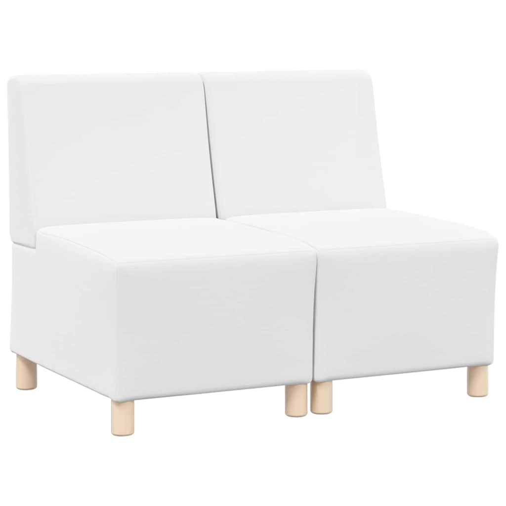 Unità di Divano Modulare Senza Braccioli 2 pcs Bianco - homemem39