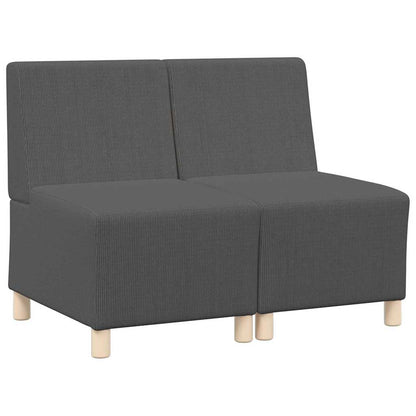 Unità di Divano Modulare Senza Braccioli 2 pcs Grigio scuro | homemem39