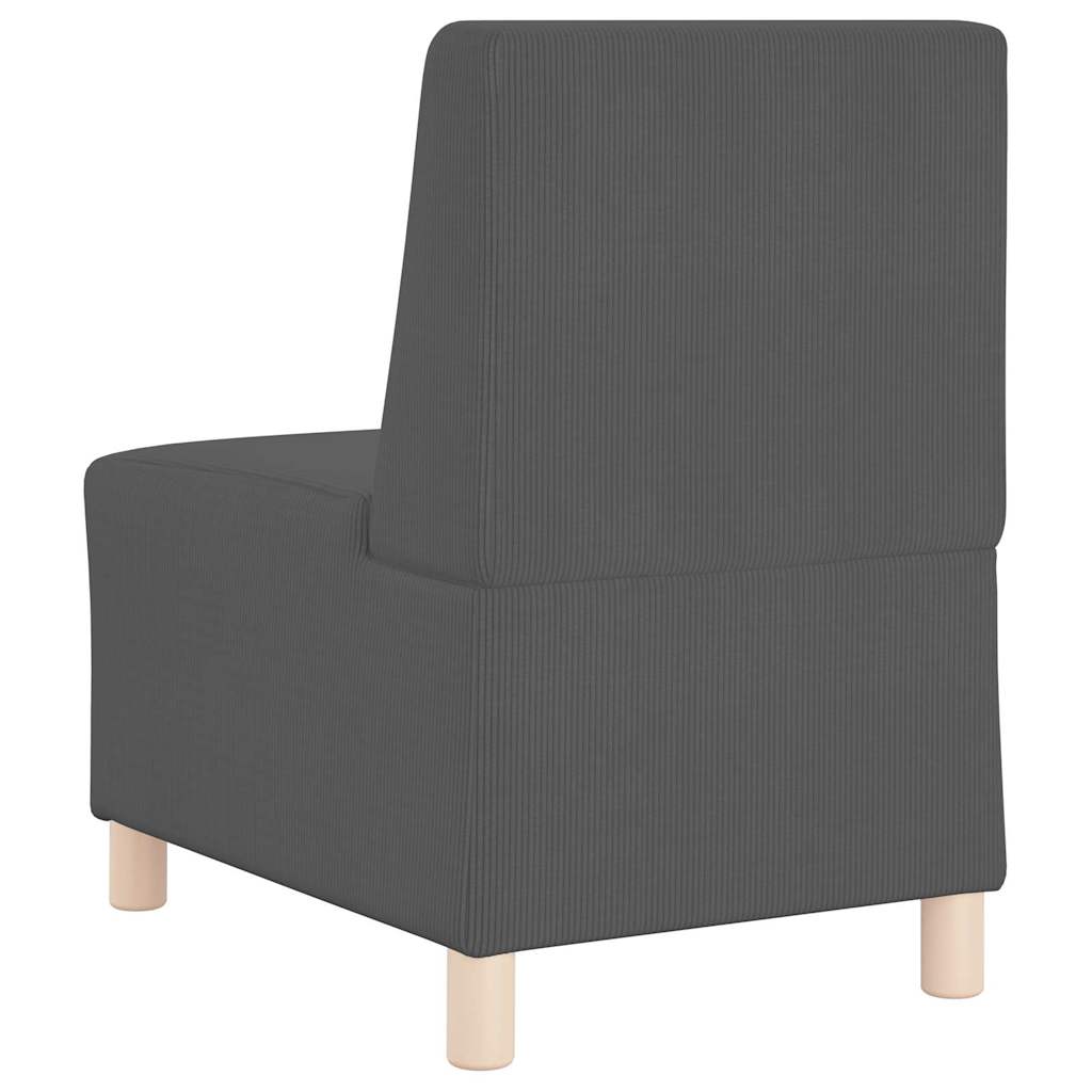 Unità di Divano Modulare Senza Braccioli 2 pcs Grigio scuro - homemem39