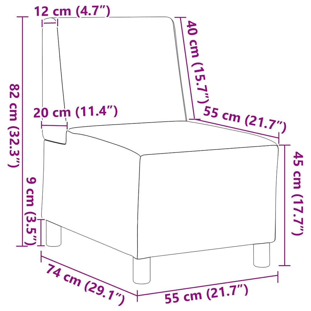 Unità di Divano Modulare Senza Braccioli 2 pcs Grigio chiaro | homemem39