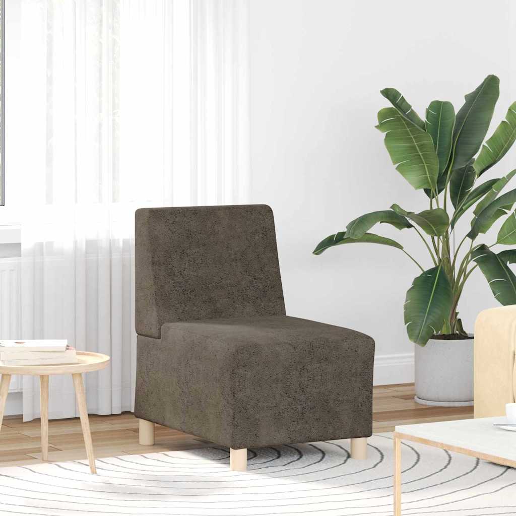 Unità di Divano Modulare Senza Braccioli 2 pcs Grigio scuro