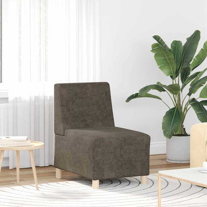 Unità di Divano Modulare Senza Braccioli 2 pcs Grigio scuro