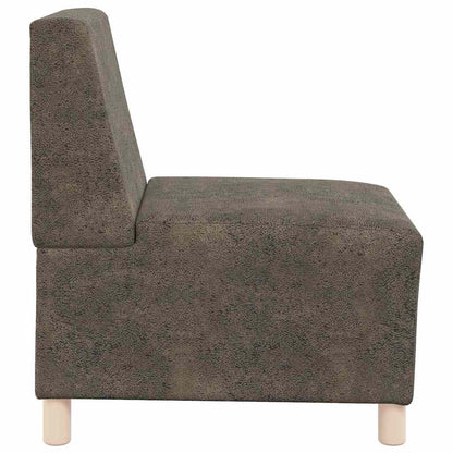 Unità di Divano Modulare Senza Braccioli 2 pcs Grigio scuro | homemem39