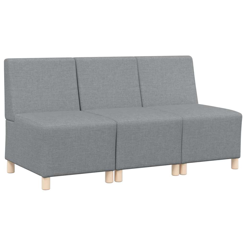 Unità di Divano Modulare Senza Braccioli 3 pcs Grigio chiaro | homemem39