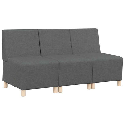 Unità di Divano Modulare Senza Braccioli 3 pcs Grigio scuro | homemem39