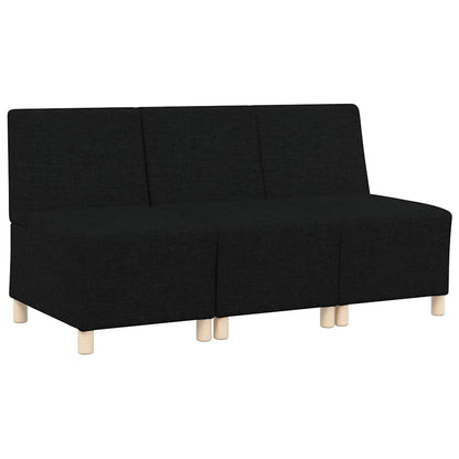 Unità di Divano Modulare Senza Braccioli 3 pcs Nero | homemem39