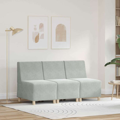 Unità di Divano Modulare Senza Braccioli 3 pcs Grigio chiaro | homemem39