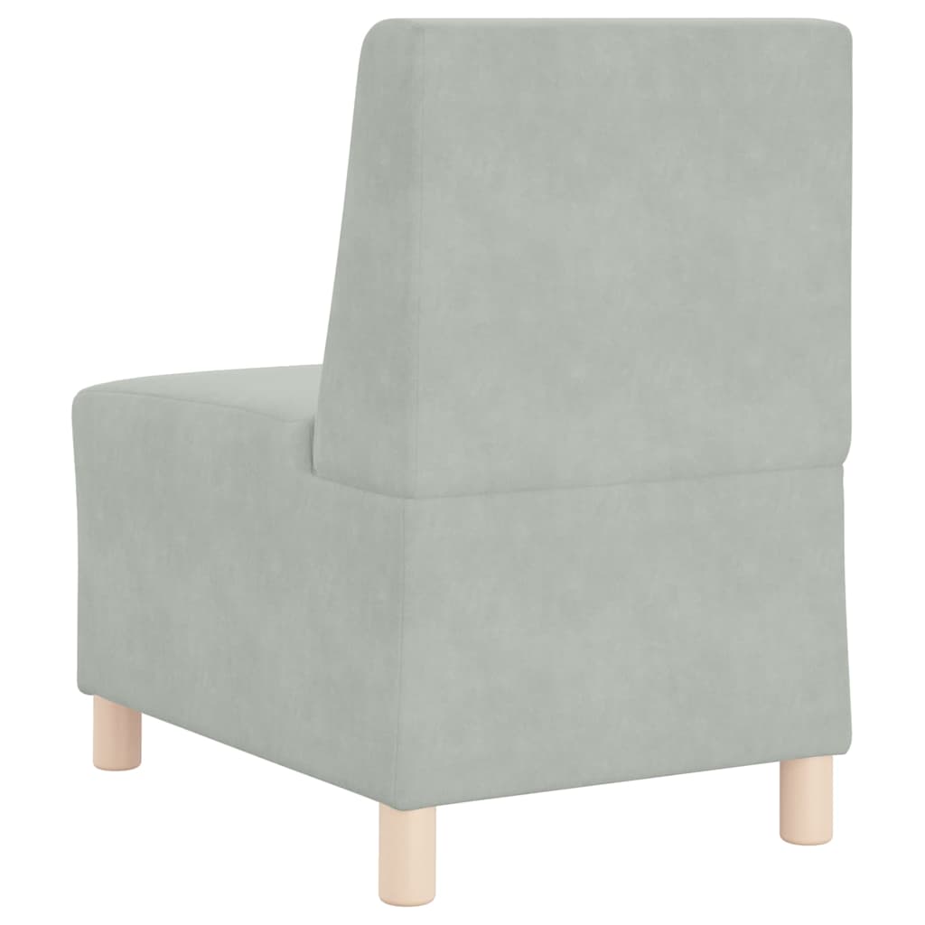Unità di Divano Modulare Senza Braccioli 3 pcs Grigio chiaro