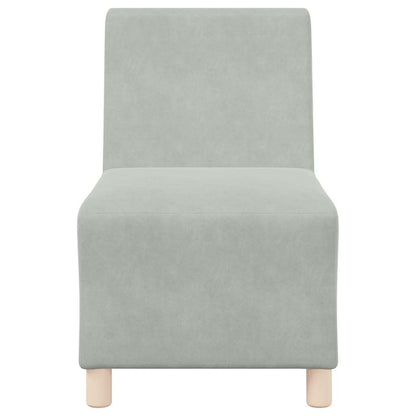 Unità di Divano Modulare Senza Braccioli 3 pcs Grigio chiaro - homemem39